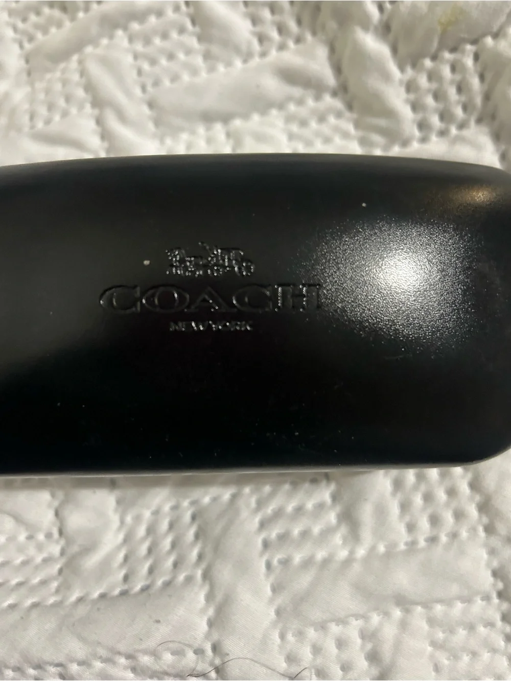Coach Black Hard Eyewear Case with Embossed Logo CASE ONLY